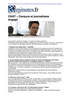 Chat – censure et journalisme engagé