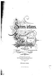 Partition No. 3 Conte romanesque, Scènes Intimes, Op.24, Miguez, Leopoldo
