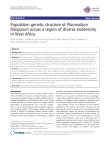 Population genetic structure of Plasmodium falciparum across a region of diverse endemicity in West Africa