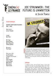 Joe Strummer : the future is unwritten de Temple Julien