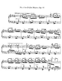 Partition complète, Impromptu No.4 en D flat, Op.91, Fauré, Gabriel