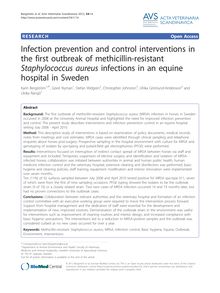 Infection prevention and control interventions in the first outbreak of methicillin-resistant Staphylococcus aureusinfections in an equine hospital in Sweden