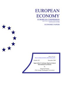 Input of the US advisory panel on federal international tax reform
