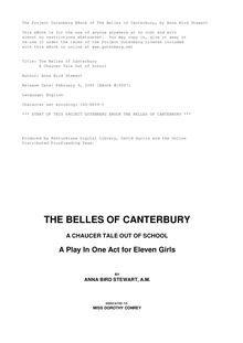 The Belles of Canterbury - A Chaucer Tale Out of School