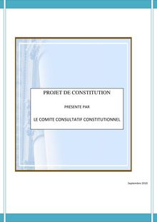 PROJET DE CONSTITUTION
