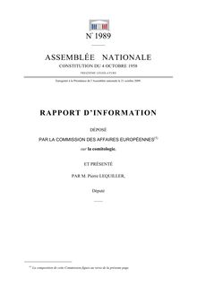 Rapport d information déposé par la Commission des affaires européennes sur la comitologie