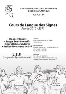 Cours de langue des Signes l.S.F.