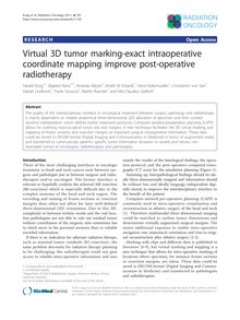 Virtual 3D tumor marking-exact intraoperative coordinate mapping improve post-operative radiotherapy