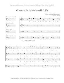 Partition complète, O coelestis Jerusalem, Mottetto, A, Charpentier, Marc-Antoine