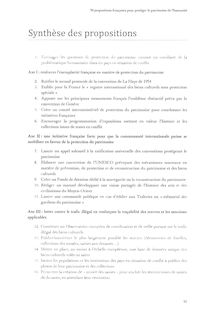 Cinquante propositions françaises pour protéger le patrimoine de l humanité