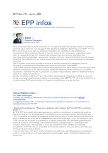 EPP infos n° 21 - Janvier 2008
