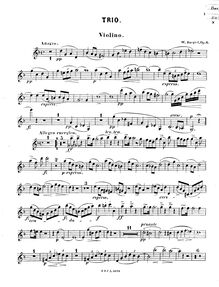 Partition violon, Piano Trio No.1, F major, Bargiel, Woldemar