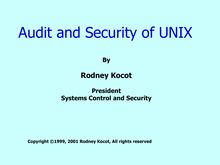 Audit and Security of UNIX