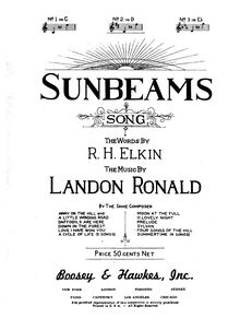 Partition complète, Sunbeams, D major (2nd version), Ronald, Landon