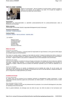 Le métier Page 1 of 2 Fiche métier | ONISEP 03/03/2010 http://www ...