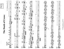 Partition violoncelles, pour Death of Crowe, a minor, Robertson, Ernest John