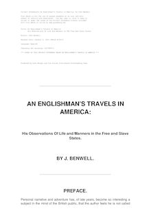 An Englishman s Travels in America - His Observations of Life and Manners in the Free and Slave States