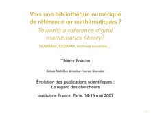 Vers une bibliothèque numérique de référence en mathématiques