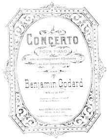 Partition complète, Piano Concerto, Op.31, Godard, Benjamin
