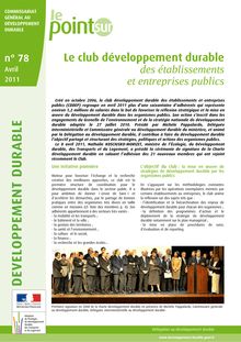 Le club développement durable des établissements et entreprises publics