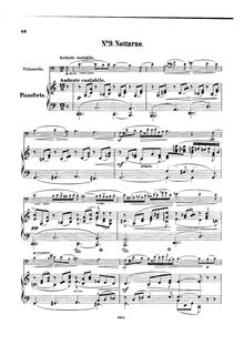 Partition de piano, nocturno par Frédéric Chopin