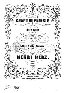 Partition complète, Le Chant du Pélerin, Op.187, Herz, Henri