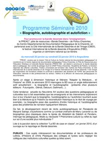 Programme séminaire 2010