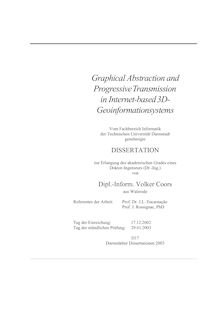 Graphical abstraction and progressive transmission in internet-based 3D-geoinformationsystems [Elektronische Ressource] / von Volker Coors