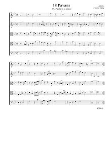 Partition Pavan en C minor, VdGS No.1614 - partition complète (Tr Tr T T B), pavanes pour 5 violes de gambe