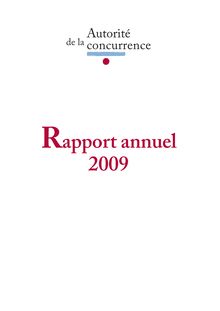 Rapport annuel 2009 de l Autorité de la concurrence