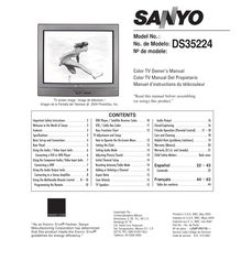 Notice Télévision Sanyo  DS35224