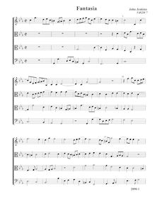 Partition Fantasia VdGS No.7 - partition complète (Tr T T B), fantaisies pour 4 violes de gambe et orgue