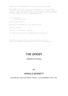 The Ghost - A Modern Fantasy