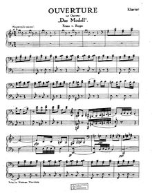 Partition Piano, Das Modell, Suppé, Franz von