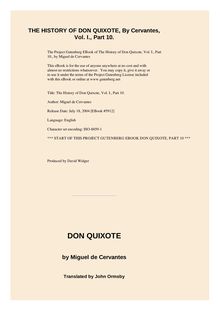 The History of Don Quixote, Volume 1, Part 10