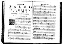 Partition Psalm 21, Estro poetico-armonico, Parafrasi sopra li primi (e secondi) venticinque salmi par Benedetto Marcello