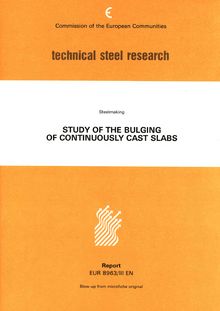 Study of the bulging of continuously cast slabs