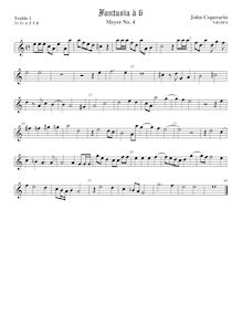 Partition viole de gambe aigue 1, Fantasia pour 6 violes de gambe, RC 78