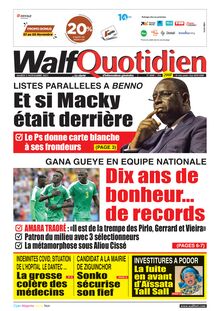 Walf Quotidien n°8880 - du mardi 02 novembre 2021