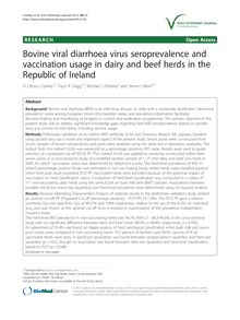 Bovine viral diarrhoea virus seroprevalence and vaccination usage in dairy and beef herds in the Republic of Ireland