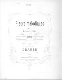 Partition complète, Fleur mélodique sur  La cruche cassée , Cramer, Henri (fl. 1890)