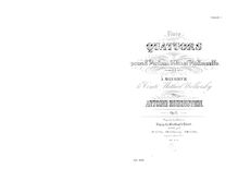 Partition parties complètes, corde quatuor, Op.17 No.3, Rubinstein, Anton