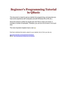 Beginner s Programming Tutorial in QBasic