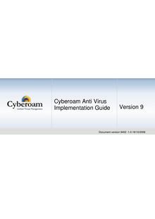 Cyberoam Anti Virus Implementation Guide Version 9