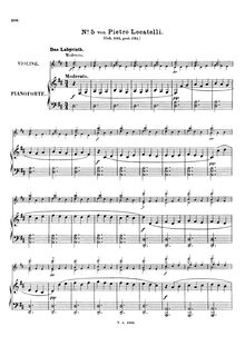 Partition complète (including Locatelli s original partition de violon), L Arte del violon