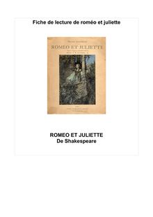 Fiche de lecture de romeo et juliette