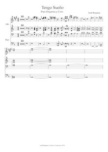 Partition chœur, Tengo sueño, C major, Requena, Iordi