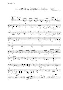 Partition violons II, Canzonetta Fluit en strijkers, Ostijn, Willy