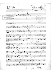 Partition violoncelles, Croquefer, Offenbach, Jacques