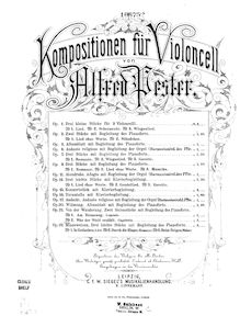 Partition de piano, Von der Wanderung, Op.21, Pester, Alfred